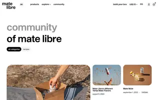 Mate Libre homepage website preview