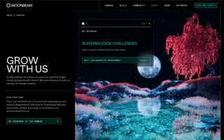 Moonbeam homepage website preview