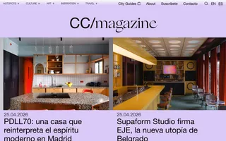 CC/magazine homepage website preview