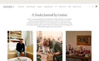 Lostine homepage website preview