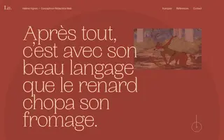 Hélène Vignon homepage website preview
