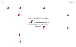 Futurepoem homepage website preview
