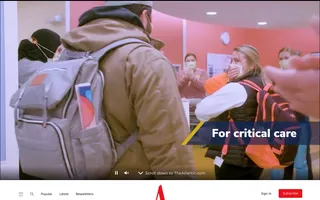 The Atlantic homepage website preview