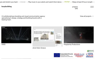 Busybuilding homepage website preview