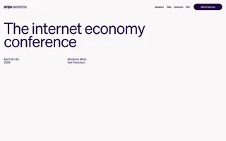 Stripe Sessions homepage website preview