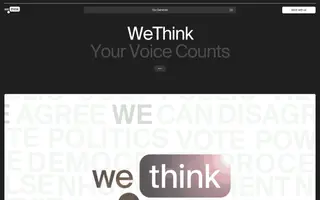 We Think homepage website preview