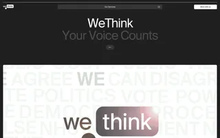 We Think homepage website preview