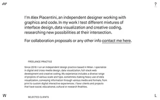 Alex Piacentini homepage website preview