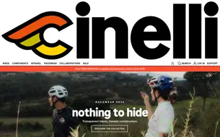 Cinelli homepage website preview