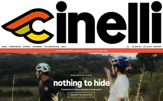 Cinelli homepage website preview