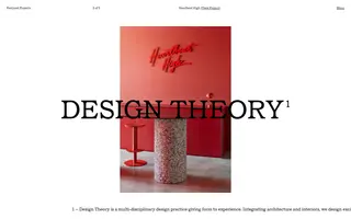 Design Theory homepage website preview