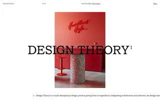 Design Theory homepage website preview