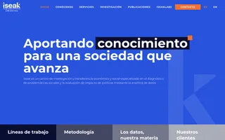 Iseak homepage website preview