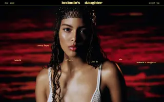 Bedouin's Daughter homepage website preview