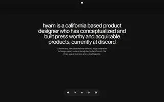 Hyam homepage website preview