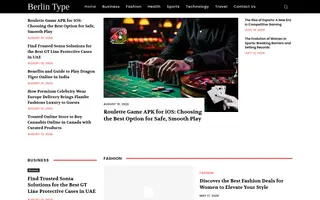 BerlinType homepage website preview