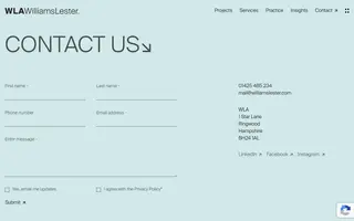Williams Lester homepage website preview
