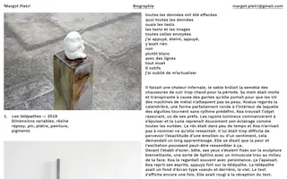 Margot Pietri homepage website preview