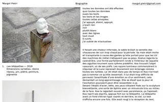 Margot Pietri homepage website preview