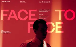 Face to Face homepage website preview