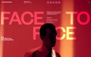 Face to Face homepage website preview