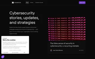 Neverhack homepage website preview