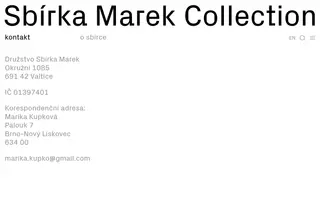 Marek Collection homepage website preview