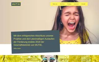 Mutik homepage website preview
