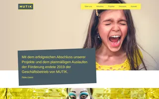 Mutik homepage website preview