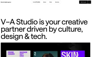 V-A Studio homepage website preview