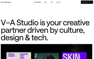 V-A Studio homepage website preview