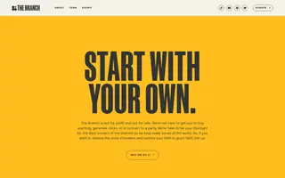 The Branch homepage website preview