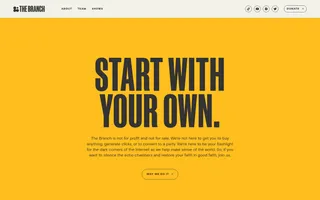 The Branch homepage website preview