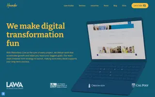 Hounder homepage website preview