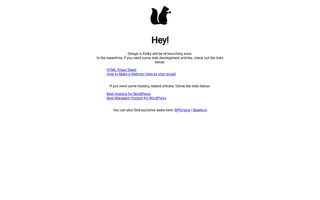Design is Kinky homepage website preview