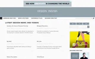 Design Indaba homepage website preview