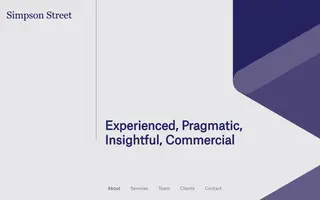 Simpson Street homepage website preview