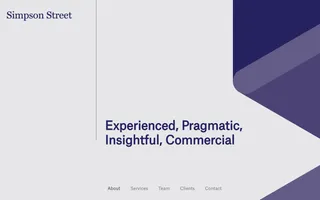 Simpson Street homepage website preview