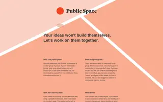 Public Space homepage website preview