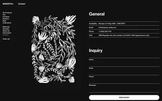 Manos homepage website preview
