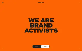 Agence Rébellion homepage website preview