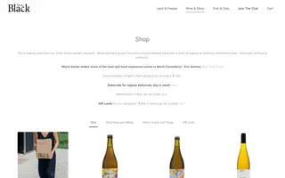Black Estate homepage website preview