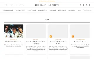 The Beautiful Truth homepage website preview