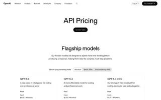 Open AI homepage website preview