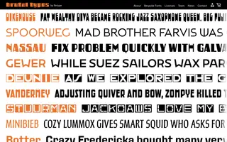 Brutal Types homepage website preview