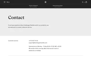Hardanger Bestikk homepage website preview