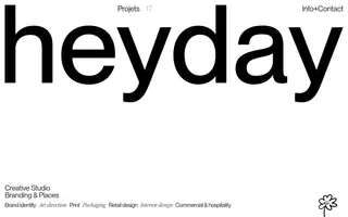 Heyday Studio homepage website preview