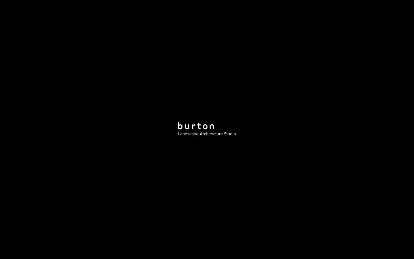 The desktop homepage features a minimalist design with a dark background and white text. A large hero section showcases high-quality landscape photography, followed by an 'Our Work' section displaying a grid of project images with titles and locations. A 'View All Projects' call to action is positioned below the project grid.