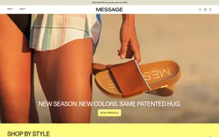 Message homepage website preview