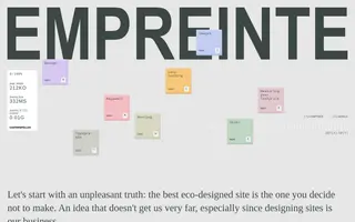 Empreinte homepage website preview